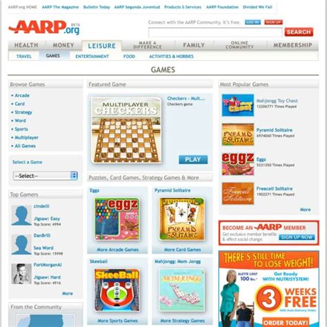 Free Games At AARP – New Online Game Portal For Seniors .